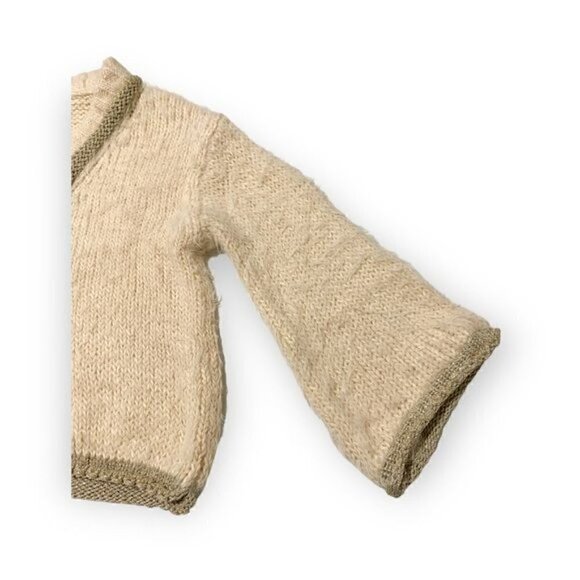 NWT Ramy Brook Max V Neck Fuzzy Sweater with Metallic Trim, Size XXS - Picture 7 of 14